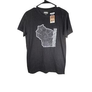 NWT State of Mine Wisconsin Graphic Tee Shirt Size Small Black New With Tags